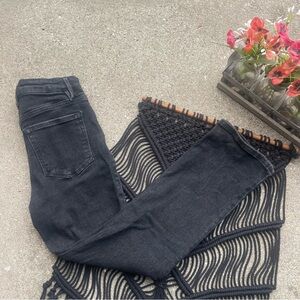 Good American Black High Rise Cropped Jeans Size 4 / 27